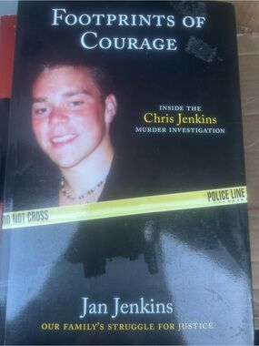 Footprints of Courage by Jan Jenkins - Black & Yellow Cover